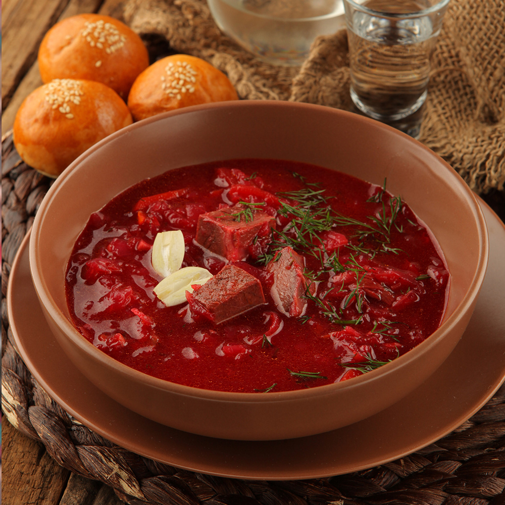 борщ с мясом